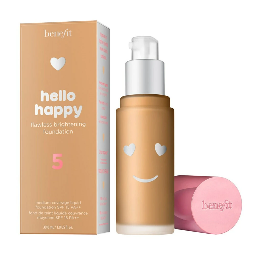 Benefit Hello Happy Flawless Brightening Foundation 5 Medium Neutral Warm 4 Benefit Hello Happy Flawless Brightening Foundation 5 Medium Neutral Warm - Afbeelding 2