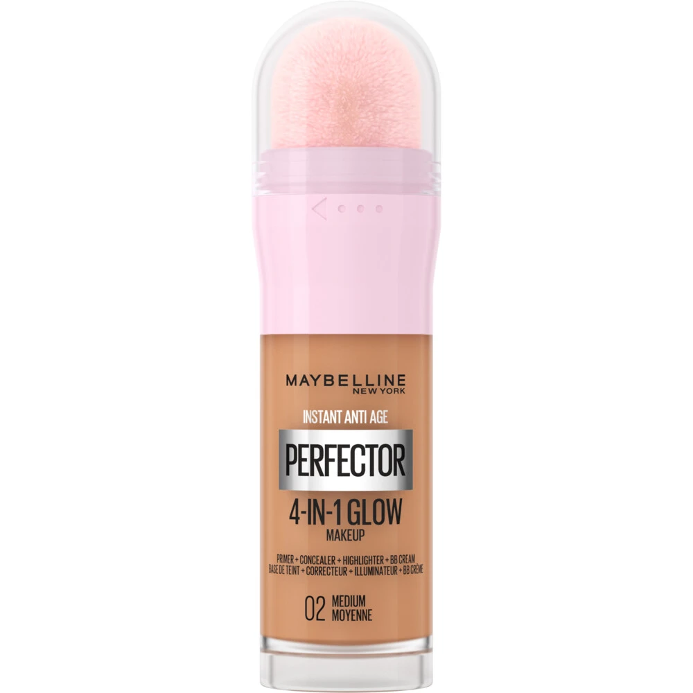 Maybelline Instant Anti-Age Perfector 4-in-1 Glow Medium - Primer, Concealer, Highlighter En BB-Cream In één 3 Maybelline Instant Anti-Age Perfector 4-in-1 Glow Medium - Primer, Concealer, Highlighter En BB-Cream In één