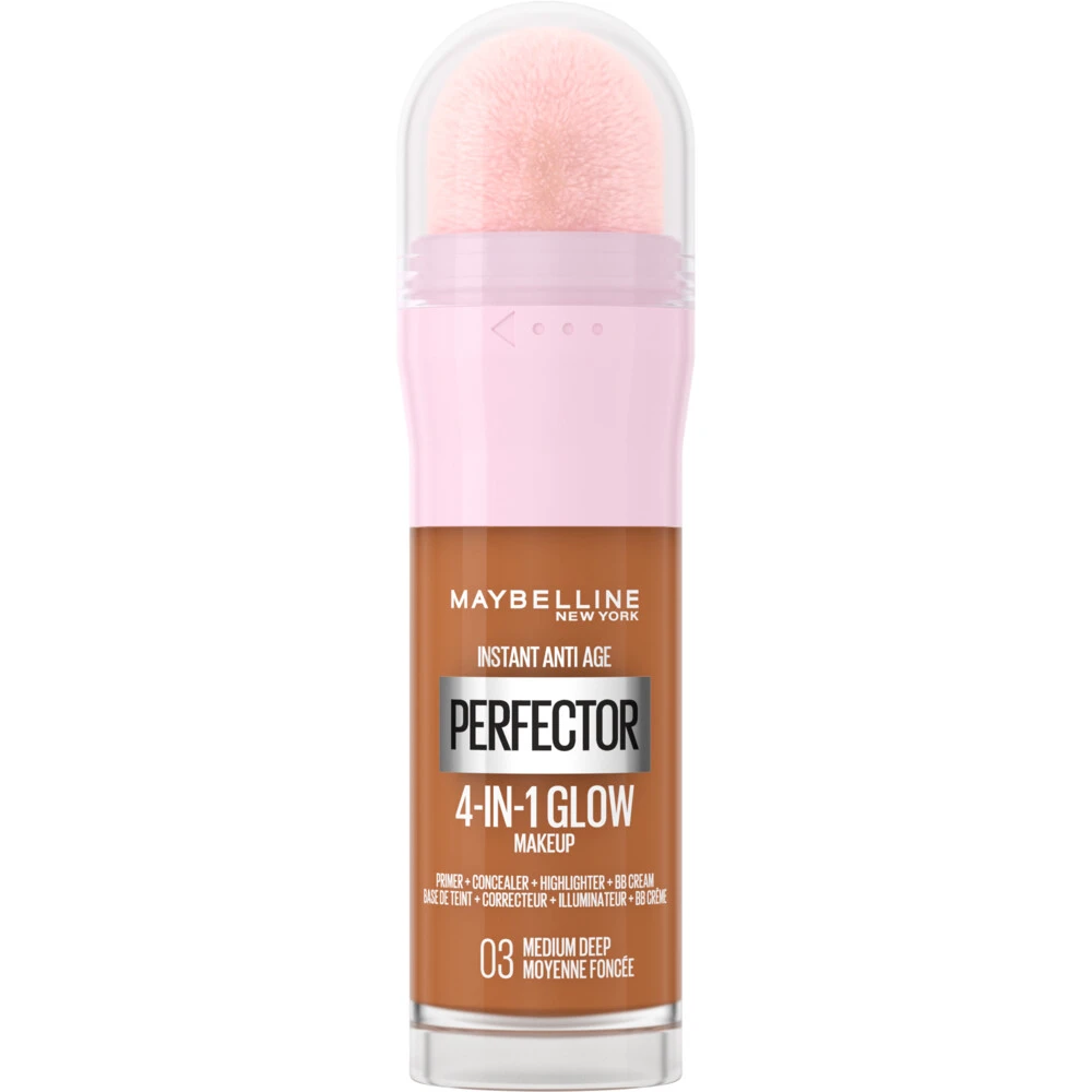 Maybelline Instant Anti-Age Perfector 4-in-1 Glow Medium Deep - Primer, Concealer, Highlighter En BB-Cream In één 3 Maybelline Instant Anti-Age Perfector 4-in-1 Glow Medium Deep - Primer, Concealer, Highlighter En BB-Cream In één