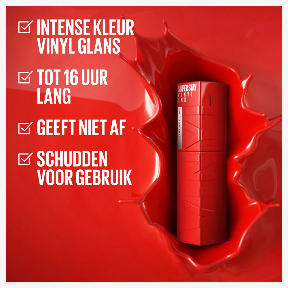 Maybelline MNY Vinyl Ink Lippenstift 30 Unrivaled 6 Maybelline MNY Vinyl Ink Lippenstift 30 Unrivaled - Afbeelding 4
