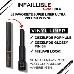 L'Oreal Lu0027Oréal Infaillible Grip 24H Vinyl Liquid Eyeliner Zwart -Plein 1071944 4
