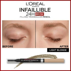 L'Oreal Lu0027Oréal 24H Brow Filling Triangular Pencil 8.0 Light Cool Blond -Plein 1071946 4
