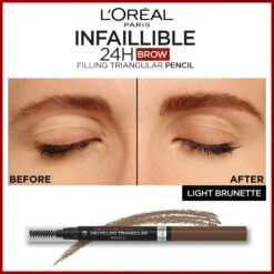 L'Oreal Lu0027Oréal 24H Brow Filling Triangular Pencil 5.0 Light Brunette -Plein 1071954 4